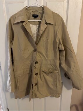 Lands' End Khaki Tan Pea Coat